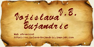 Vojislava Bujandrić vizit kartica
